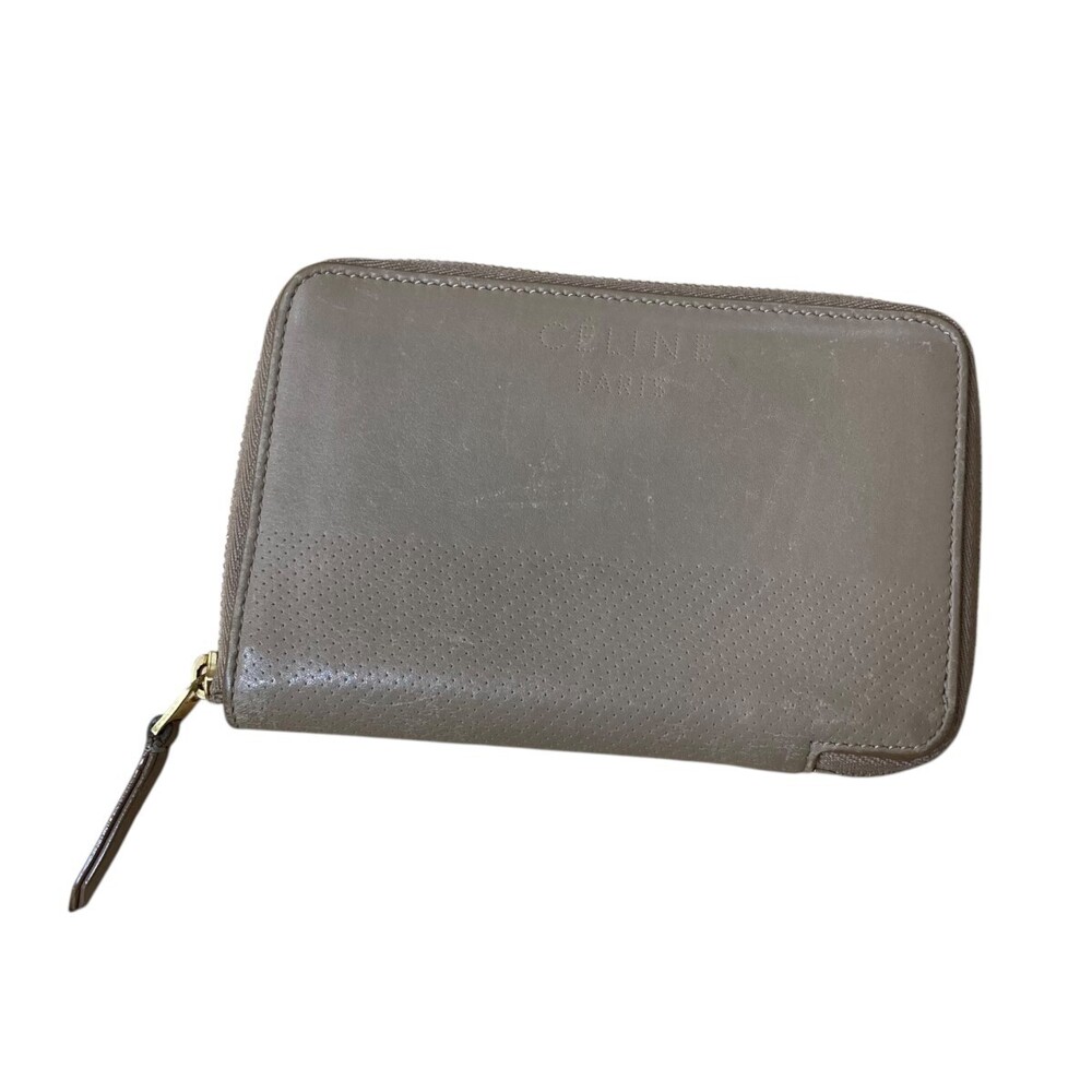 Celine Beige Round Zip Wallet Phoebe - Picture 2 of 5